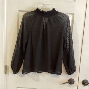 Lush Sheer Swiss Dot Top Size XS